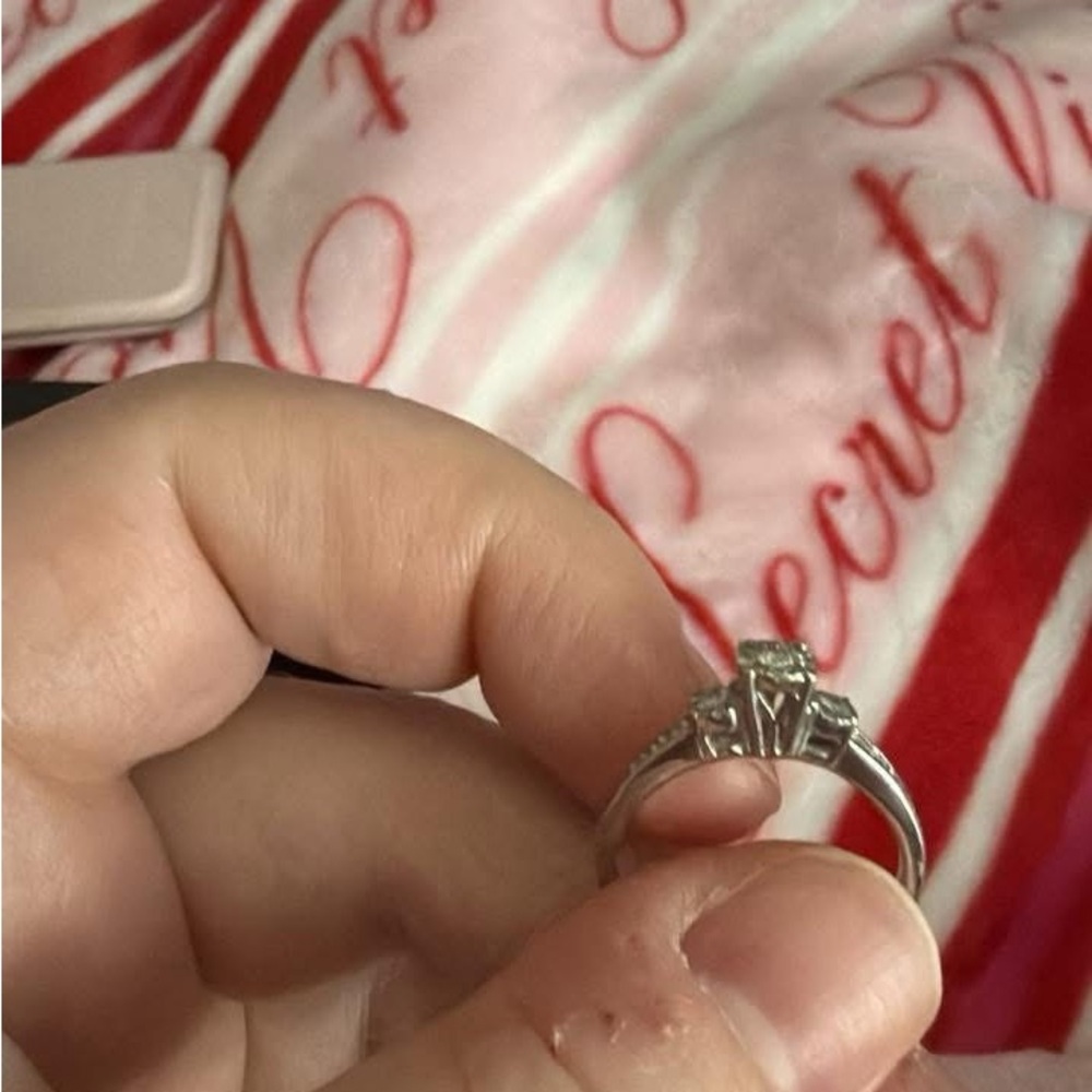 White gold wedding set. All diamonds are real. Just cleaned. Like new.